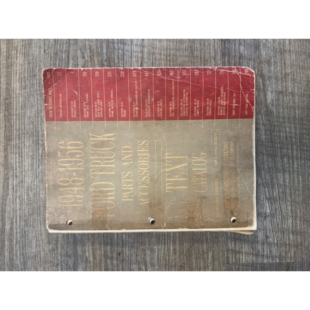 1948-1956 Ford Truck Parts and Accessories Text Catalog Vintage Manual